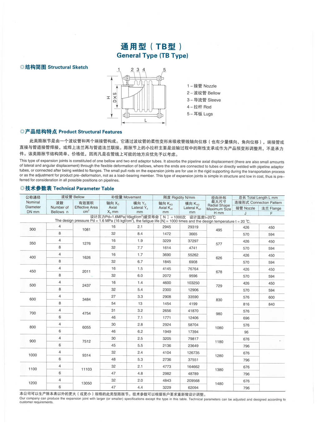 單式軸向型補(bǔ)償器